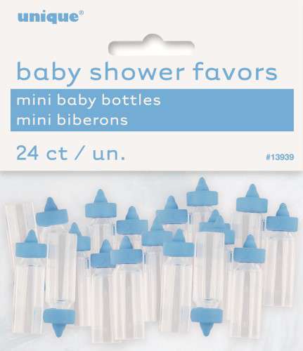 Mini Baby Bottle Toppers - Blue - Click Image to Close